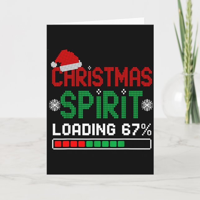 Tarjeta Christmas Srit Loading 67% Funny Six Seven Meme Ge (Anverso)