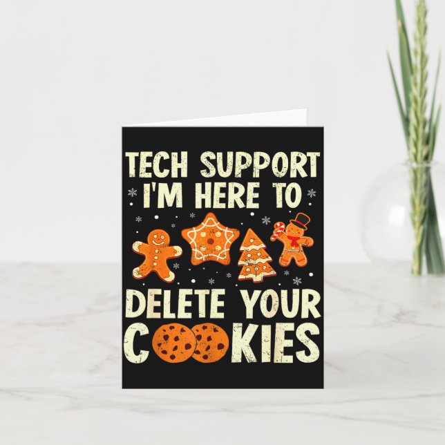 Tarjeta Christmas Tech Suprt Here To Delete Cookies Xmas M (Anverso)