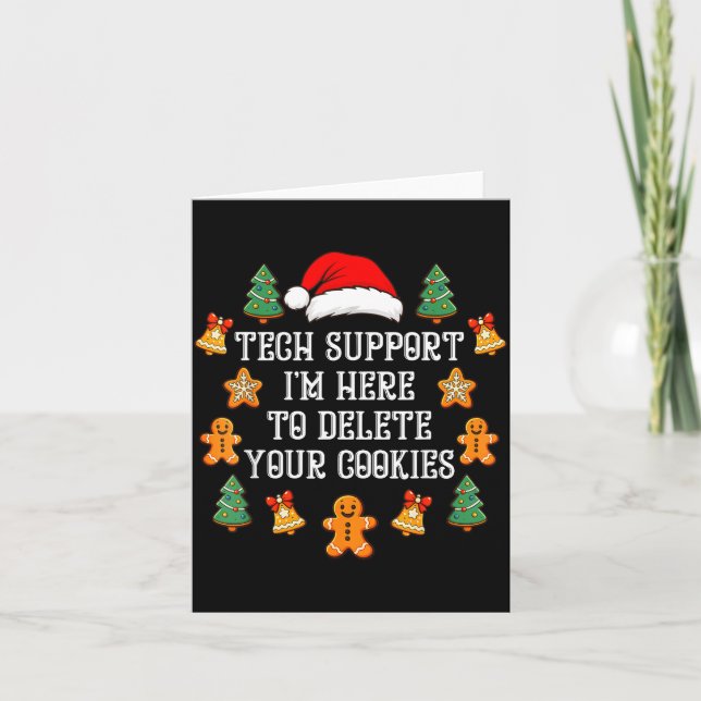 Tarjeta Christmas Tech Suprt Here To Delete Cookies Xmas M (Anverso)