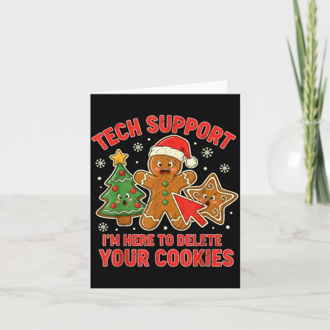 Tarjeta Christmas Tech Suprt Here To Delete Cookies Xmas M (Anverso)
