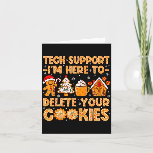 Tarjeta Christmas Tech Suprt Here To Delete Cookies Xmas M (Anverso)