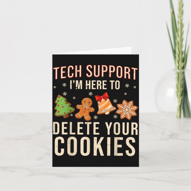 Tarjeta Christmas Tech Suprt Here To Delete Cookies Xmas M (Anverso)