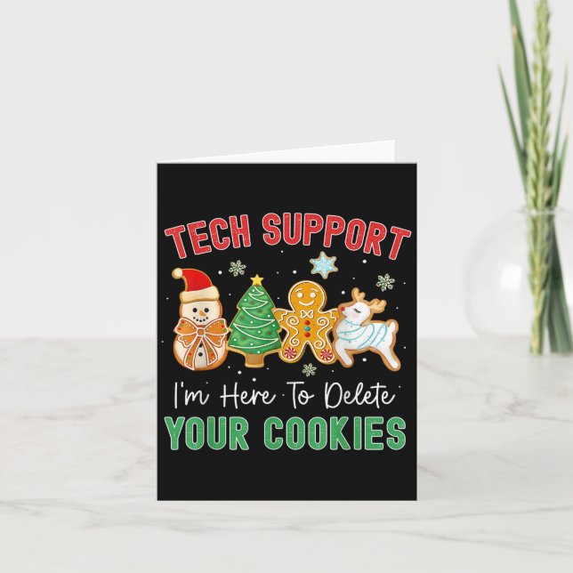 Tarjeta Christmas Tech Suprt Here To Delete Cookies Xmas M (Anverso)