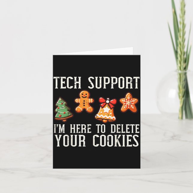 Tarjeta Christmas Tech Suprt Here To Delete Cookies Xmas M (Anverso)