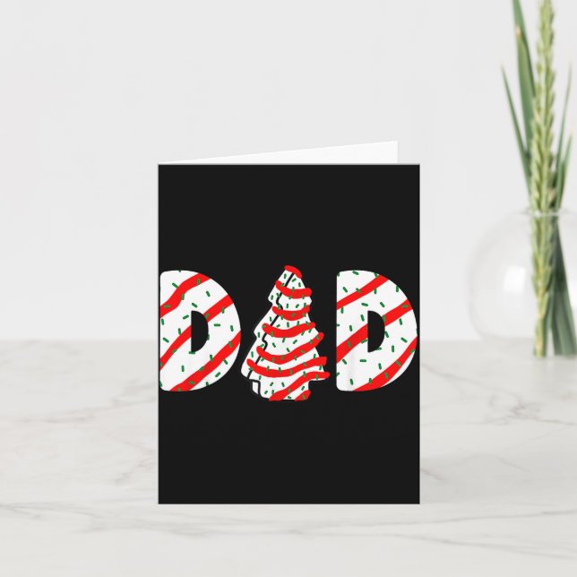 Tarjeta Christmas Tree Cake Matching Family Party Pajama D (Anverso)