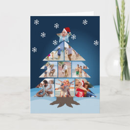Tarjeta Christmas Tree Photo Card With Snowflakes