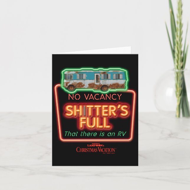 Tarjeta Christmas Vacation Ters Full Neon Sign  (Anverso)