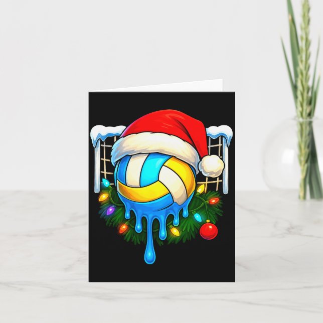 Tarjeta Christmas Volleyball Drip Ice Cream Drip Xmas  (Anverso)