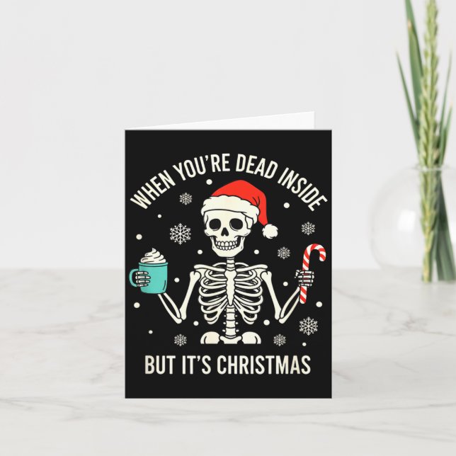 Tarjeta Christmas When You're Dead Inside But It's Christm (Anverso)
