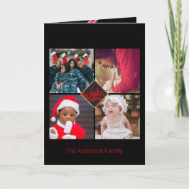 Tarjeta Christmas Wishes Lovely Fun Family Photo Collage