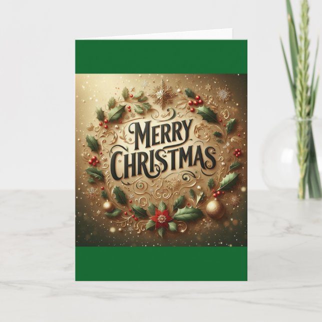 Tarjeta Christmas Wreath Card (Anverso)
