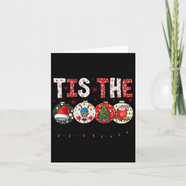 Tarjeta Christmas Xmas Vibes Hockey Lover Hockey Player Wi (Anverso)