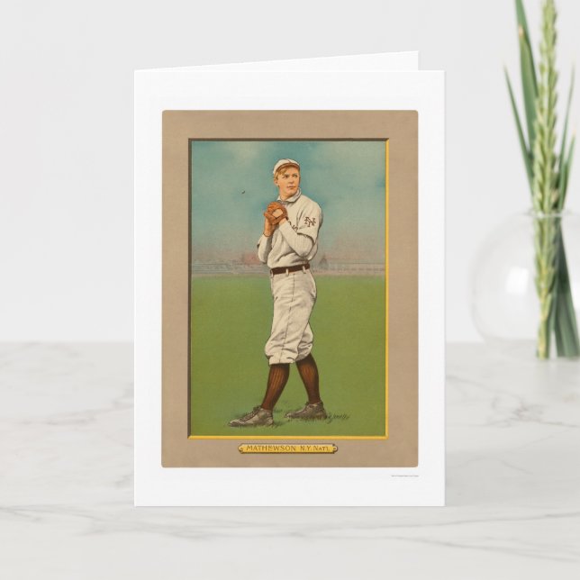 Tarjeta Christy Mathewson Giants Baseball 1911 (Anverso)