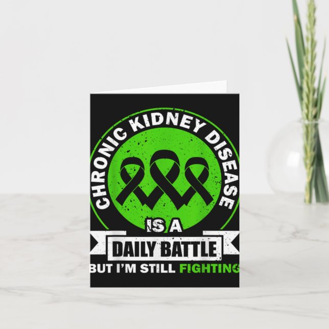 Tarjeta Chronic Kidney Disease Is A Daily Battle Ckd Aware (Anverso)