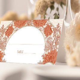 Tarjeta Chrysanthemum Table Name Cards Vintage Art Nouveau