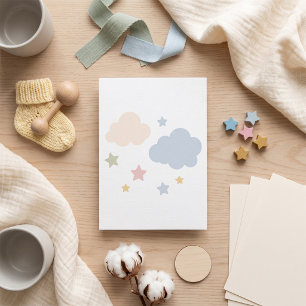 Tarjeta Chubascos y Estrellas Baby Shower