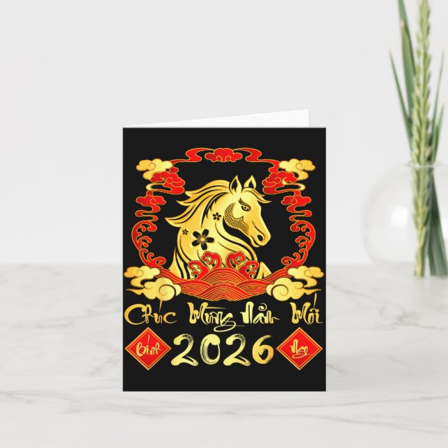 Tarjeta Chuc Mung Nam Moi 2026 Tet Vietnamese Lunar New Ye (Anverso)