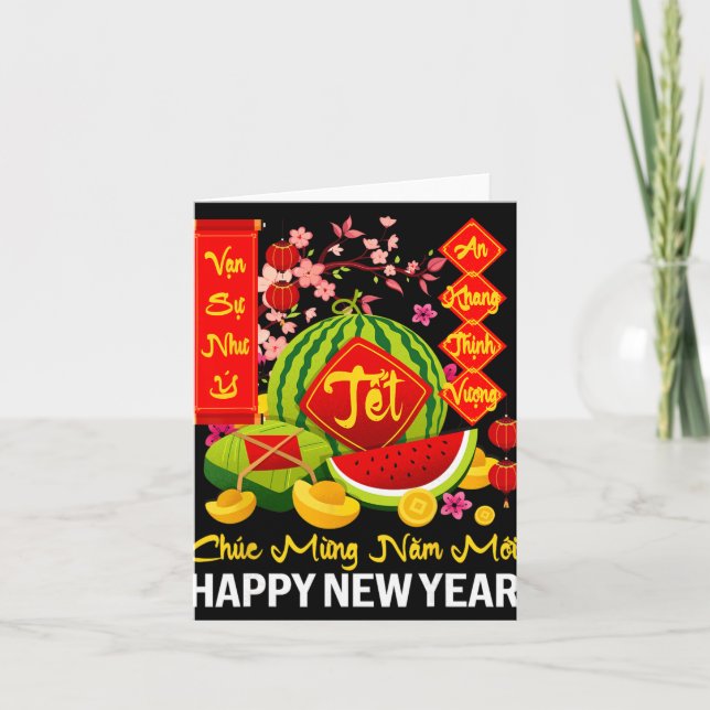 Tarjeta Chuc Mung Nam Moi Happy Lunar New Year Vietnamese  (Anverso)