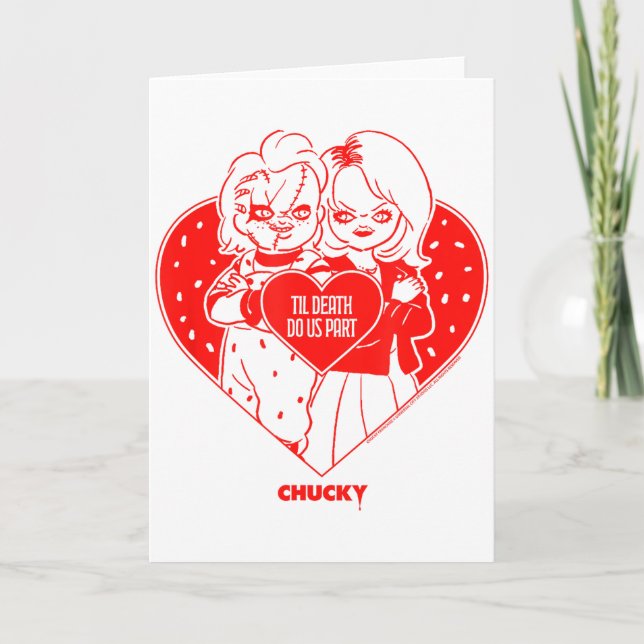 Tarjeta Chucky y Tiffany hasta que la muerte nos separe Va (Anverso)