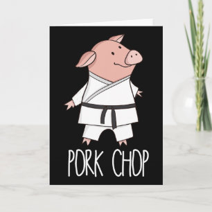 Tarjeta Chuleta de Cerdo - Chiste de Cerdo Animal Pun Kara