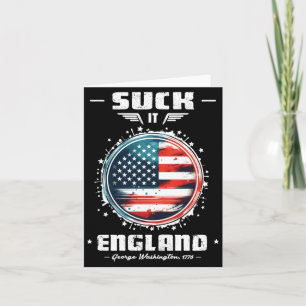 Tarjeta Chupa Inglaterra Divertido 4 De Julio Padre Fundad