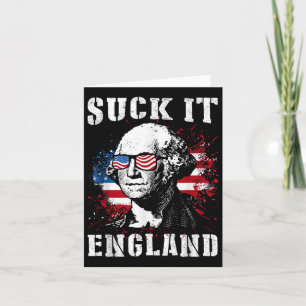 Tarjeta Chúpate Eso Inglaterra Divertido 4 De Julio Día De