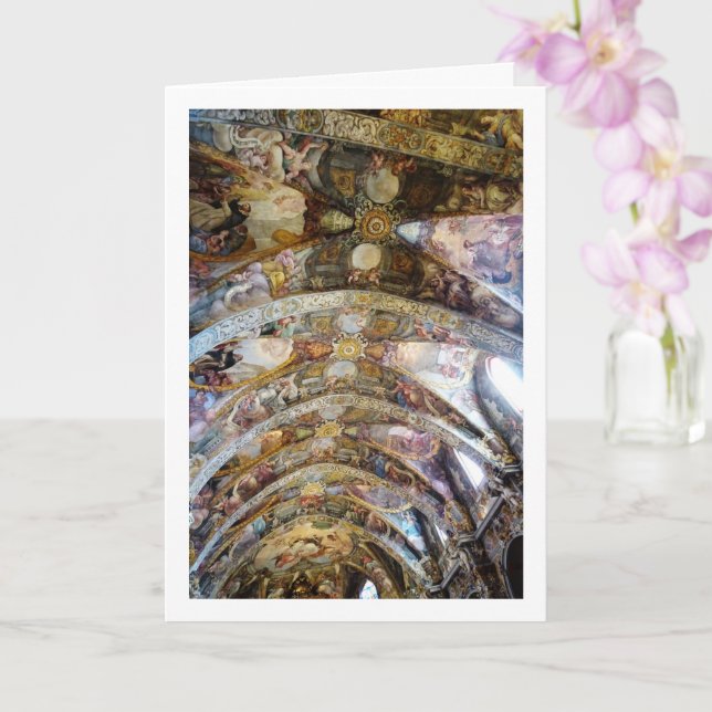 Tarjeta Church of San Nicolás, Valencia City, España (Orquídea)