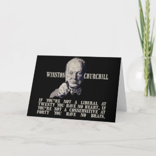 Tarjeta Churchill sobre los conservadores y los liberales
