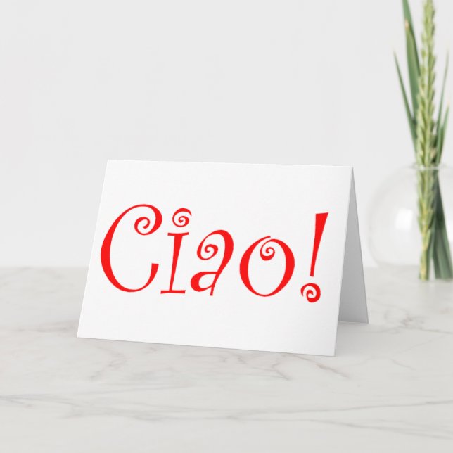 Tarjeta ciao (Anverso)