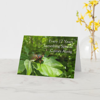 Tarjeta Cicada 17 cumpleaños