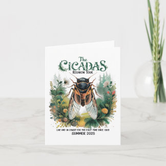Tarjeta Cicada Brood Xiv Tour a la Reunión De Verano Desde