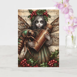 Tarjeta Cicada Navidad Hada Collage