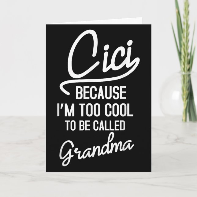Tarjeta Cici Grandma Cool Grandmother Mothers Day Da1  (Anverso)