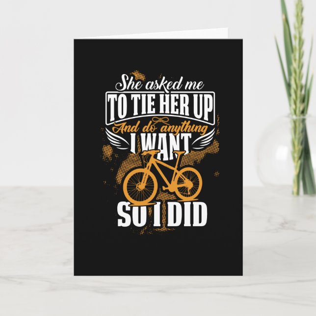 Tarjeta Ciclismo Bicicleta Divertida Humor Paseo (Anverso)