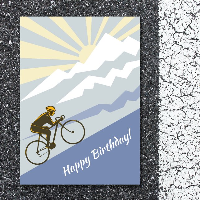 Tarjeta Ciclismo Ciclismo en bicicleta de montaña Cumpleañ (Subido por el creador)