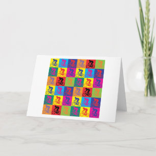 Tarjeta Ciclismo de arte pop