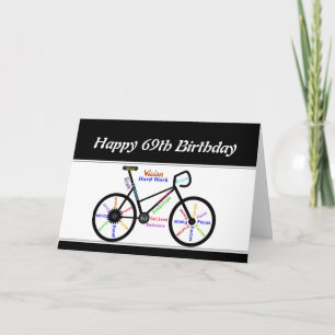 Tarjeta Ciclismo de bicicleta motivacional de cumpleaños 6