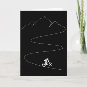 Tarjeta Ciclismo de Montaña - Ciclista Conductor Bicicleta