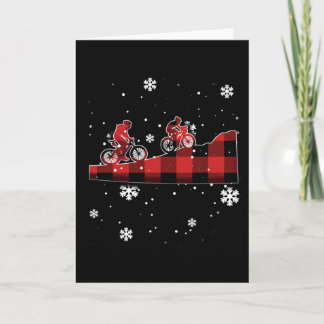 Tarjeta Ciclismo de Montaña Cuadros de Navidad 