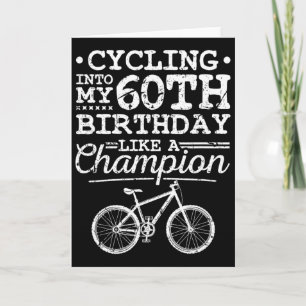 Tarjeta Ciclismo de Montaña Cumpleaños 60 Hombres Mtb