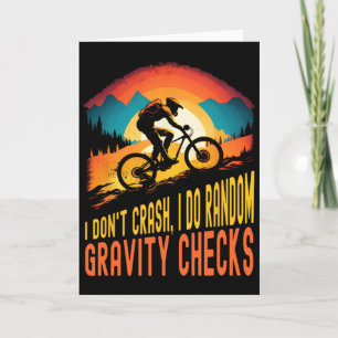 Tarjeta Ciclismo de Montaña No Me Choco Hago Comprobacione