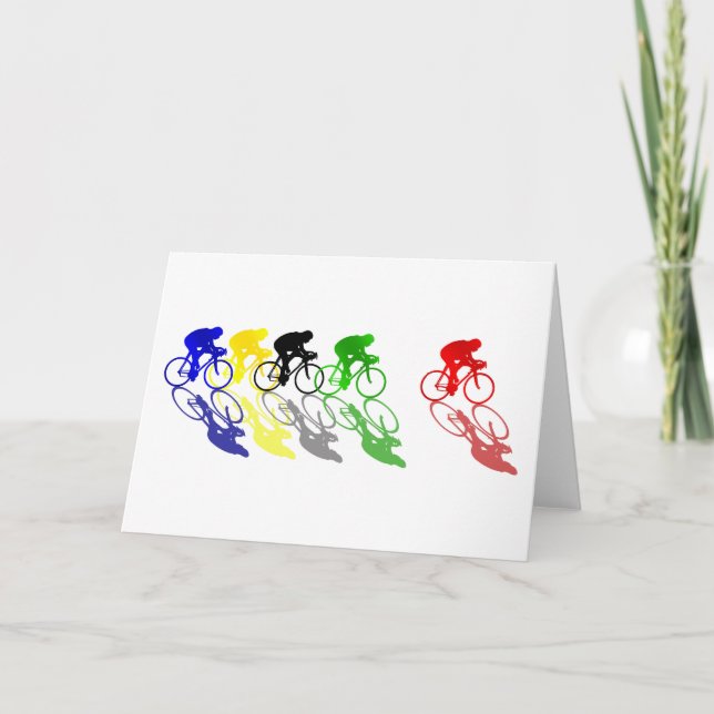 Tarjeta Ciclismo en Carreras de carreteras en bicicleta (Anverso)