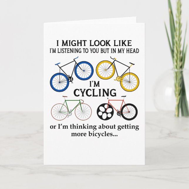 Tarjeta Ciclismo Podría Parecer Que Te Escucho (Anverso)