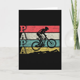 Tarjeta Ciclismo Retro Vintage Papá Ciclista De Montaña S