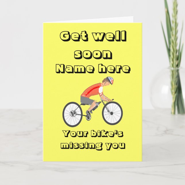 Tarjeta Ciclista de Carreras, agregar texto (Anverso)