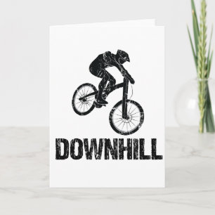Tarjeta Ciclista de montaña cuesta abajo