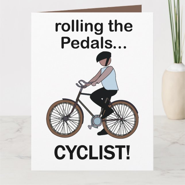 Tarjeta Ciclista en bicicleta (Anverso)