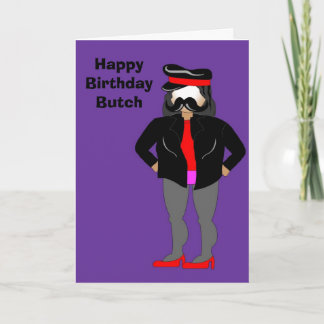 Tarjeta ciclista, feliz cumpleaños Butch