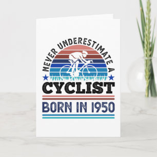 Tarjeta Ciclista nacido en 1950 70 Regalos de cumpleaños C