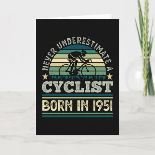 Tarjeta Ciclista nacido en 1951 70º cumpleaños Gift Cyclin